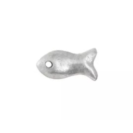 Mykonos Beads Silver Pewter Fish Charm by Mykonos Beads, Ocean Beach Sea Life Fishing Jewelry