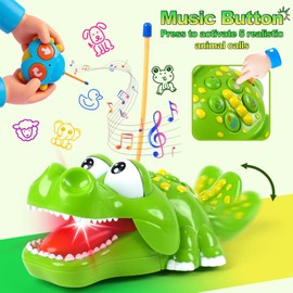 TGJH Crocodile Remote Control Car for Kids – Birthday Gifts for Boys and Girls Ages 18+ Months, 2 3 4 5 Years Old, Toddler Toy with Animal Sounds and Rich Music