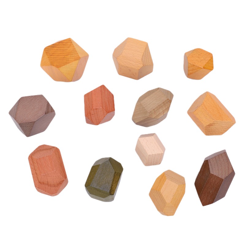 Wooden Stacking Game Building Blocks Educational Desktop Games for Kid