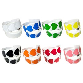 8 Rolls of Love Stickers, Heart-Shaped Stickers, Wedding Stickers, Decorative Stickers, Photo Album Stickers, Glitter Stickers (500 Stickers/Roll)