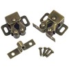 Door Catches,12pcs Double Roller Cupboard Door Latch Hardwarewith Screws for