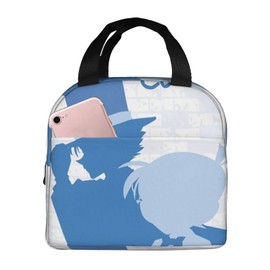 Detective Kinan Kaito Kaito Kurobane Kaito Insulated Lunch Bag Black Lunch Box Thermal Insulated Cooler Bag with Zipper Compact Lunch Bag Soft Cooler Tote Eco Bag