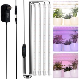 Carpathen Four-Strip LED Grow Light - 20” Full Spectrum, High PPFD, Even Light Distribution for Indoor Plants, Seedlings & Multi-Shelf Growing