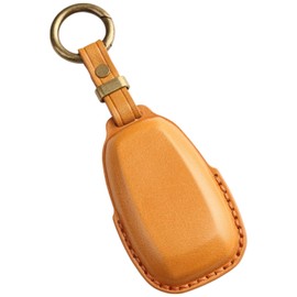 smasol Smart Key Case, Genuine Leather, Key Cover, Crosstrek/Forester/Revorg/Impreza Compatible (Subaru Subaru Compatible), Men's, Women's, Specially Designed For Vehicle Applications, Accessory (3D Luxury / Camel)