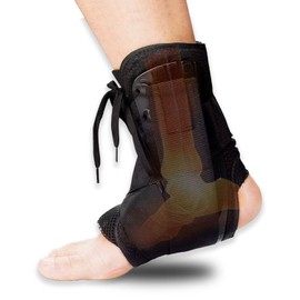 Tobillera para Esguince Ortopédica para Mujeres y Hombres, Tobillera Deportiva de Compresión Ajustable，para Protección Deportiva, Fitness y Rehabilitación de Tobillo, Apta para Ambos Pies (1 Unidad) (Large)