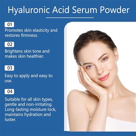 Hyaluronic Acid Powder, Hyaluronic Acid Powder for Face, Water-Soluble HA for Face Serum, Skin Hydration and Moisture Support, Wake Nature Perfection, 100g (3.52oz)