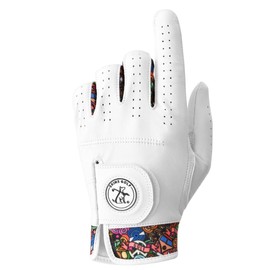 Skins Golf Gloves - Totally Unique Designs | AAA Cabretta Leather | Mens Golf Glove | Sizes S-XL | Wear on Left Hand (Peace & Golf, M)