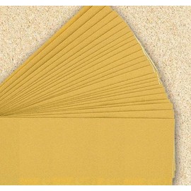 Generic Hook & Loop Backing Longboard Sandpaper Sheets (2-3/4'' X 16-1/2'') Sandpaper for Automotive, Woodworking Air File Sander, Hand Sanding Block ((Grit-400)(100pcs)), Yellow