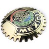 Premium Gold ISO 9001 Mexico Flag Golden Grill Badge Golden