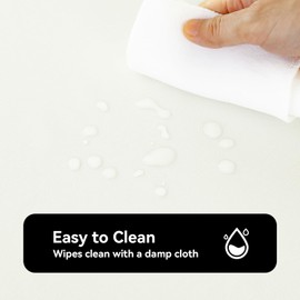 Romanstile 100% Waterproof PVC Tablecloth, Rectangle Oil Spill Proof Stain Resistant Vinyl Table Cloth, Wipe Clean Plastic Table Covers for Kitchen/Dining/Parties - 54 x 78 Inch, Ivory