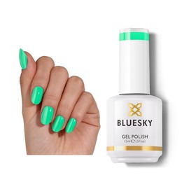 BLUESKY Green Gel Polish- Lime Neon Green Nail Polish Professional Soak Off Gel Polish, UV/LED Lamp Cures, Long Lasting, Vegan, Nail Art, DIY at Home, 15ML A084P/AQUA MARINE
