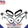 wensha Pair Front HEAVY DUTY Chrome Tow Hooks with Hardware