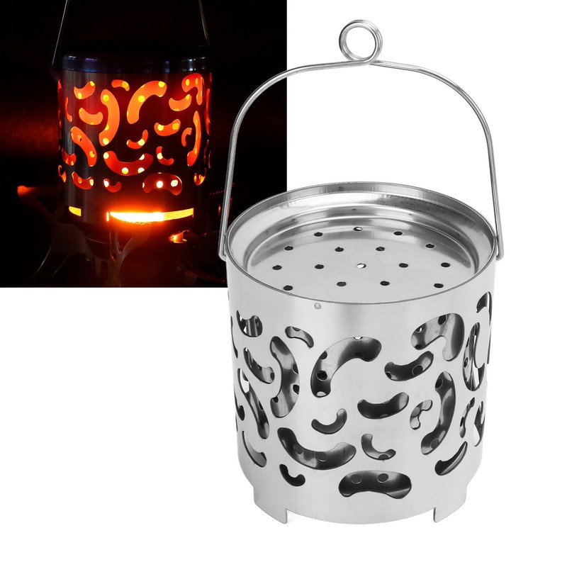 Camping Heater Stove Outdoor Camping Tent Multifunctional Stainless Steel Mini