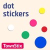 2000 Pieces, 20mm - Red Dot Stickers, Sticky Dots Round