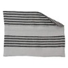 French Farmhouse Linen Soft White and Black Ticking Thin Pin