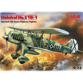 ICM ICM72191 1:72-Heinkel He 51B-1, Spanish Air Force Fighter