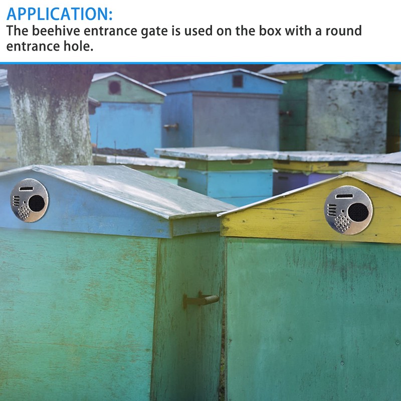 12Pcs 2 Sizes Stainless Steel Beehive Entrance Gate Beehive Entrance