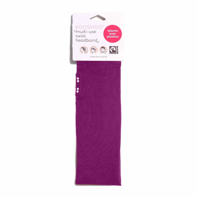 Kooshoo Organic Twist Headband, Pink Mist