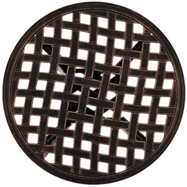 ZOTORUN Outdoor 19" Pack of 2 Cast Aluminum Round Side Table for Patio, Backyard, Pool, Easy Maintenance and Weather Resistant (2, Bronze)