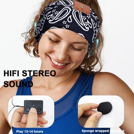 YiYunTE Sleep Headphones Headband, Bluetooth Sleep Eye Mask Headphones, Noise Cancelling Sleep Headband Earphones Band Soft Sleeping Headphones Men Women Gifts For Relaxation Meditation Sports Music