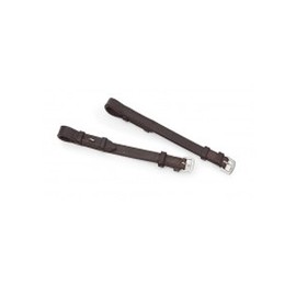 Shires Blenheim Bridle Cheek Pieces with Hook Studs-Black Cob 1/2" (12.5mm)