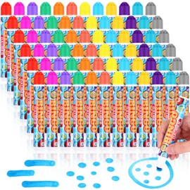 Crtiin 72 Pack Assorted Colors Set of Bingo Daubers 0.4oz Dot Markers Bulk Bingo Supplies in 12 Colors Dot Markers Paint Craft Ideal for Art and Crafts Painting Supplies Drawing Coloring