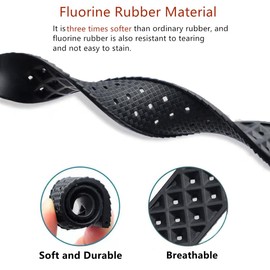 AIYIRUO FKM Rubber Watch Straps Bracelet Fluoroplastic Rubber 18 mm 20 mm 22 mm Quick Release Tropical Style Watch Straps Replacement Strap for Diving Watches Also for Omega X Swatch X Blancpain