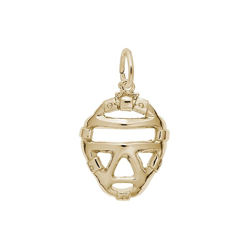 Gold Plated Catcher's Mask Charm