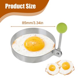 QEQSHQO Pack of 2 Omelette Moulds, Stainless Steel Egg Shapers with Handle, Suitable for Omelettes, Mini Pancakes, Spring Rolls