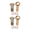 2 Set M12x1.25mm to 3/8in Turbo Water Banjo Bolt Good