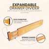 Palok Kisna Adjustable Bamboo Drawer Dividers, Drawer Organizer for Kitchen,