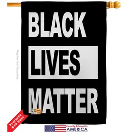 Black Lives Matter BLM Civil Rights Garden House Flags Kit Support Anti Racism Revolution Movement Equality Social Small Decorative Gift Yard Banner Double-Sided Made In USA 28 X 40