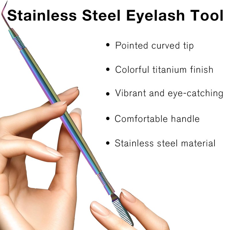 Jaasuee 2-Piece Eyelash Lift Perm Tool Set - Stainless Steel