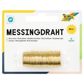 Folia 79465 – Filo di Ottone, 0,3 mm x 80 m, Colore: Oro