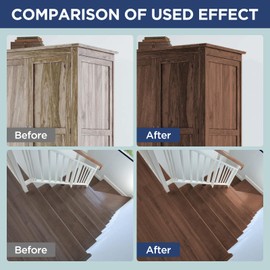 Wood Finishing Wax Paint Brown Protective Topcoat for Chalk Style Furniture Paint, Interior Furniture, Cabinets, Walls, Home Decor, Raw or Stained Wood, Odor-Free, Non-Hazardous, 240ml