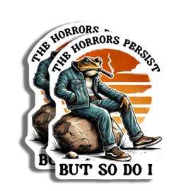 Frog Quote Magnets - Inspirational Frog Art - Motivational Frog Sticker Magnet- 2 Pack - Made in USA - PLDFMAG3332