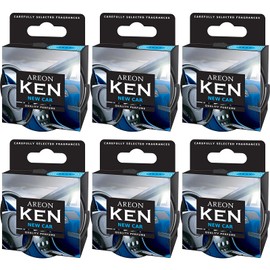 Areon Ken Lufterfrischer Auto New Car Duft Neues Autoduft Dose Neuwagen Duftdose Erfrischer Wohnung 3D Set Pack x 6