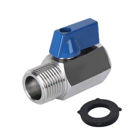 BesNPT Heavy Duty 3/4" NPT Male x 3/4" GHT Female Stainless Steel Garden Hose Shut Off Valve Adapter
