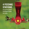 Perky-Pet 403CP Pinch Waist Plastic Hummingbird Feeder, 8-Ounce , Red