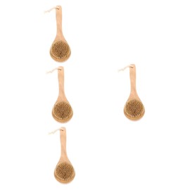 Baluue Pcs Wooden Handle Body Scrubber Brush Exfoliating Shower Brush for Bathing Dry Brushing