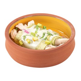 Restaurantware-Terra Tek 8.5 Ounce Terracotta Cazuelas, 10 Yellow Glazed Clay Pots For Cooking - Oven-Ready, Microwavable, Terracotta Serving Pots, Dishwashable, For Cooking And Serving