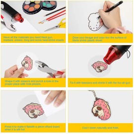 Heat Gun, Mini Handheld Hot Air Gun, Electric 300W Portable Heat Gun for DIY Craft Embossing, Shrink Wrapping PVC, Drying Paint, Clay, Rubber Stamp