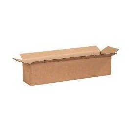 Aviditi 1844 Long Corrugated Cardboard Box 18" L x 4" W x 4" H, Kraft, For Shipping, Packing and Moving (Pack of 25)