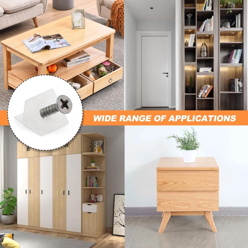 100pcs Drawer Support Kit - Sagging Repair Wedges & Screws