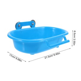 NOLITOY Box Bird Bath Hanging Parrot Bird Feeder Fountain Kit Birdcage Hamster Cage Budgie Bird Shower Bath Birdbath Parakeets Inflatable Bird Cage Accessories Bird Caged Blue