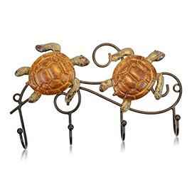 Made Easy Kit Hook Style Wall Mount Iron Key Rack (Sea Turtles)