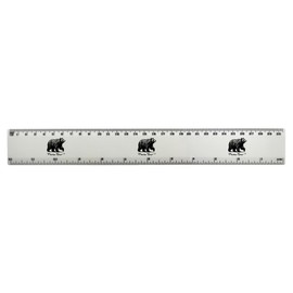 'Mama Bear' 30cm (12 Inch) White Plastic Ruler (RL00094570)