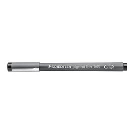 Staedtler 308 005-9 Water-Based Pen, Pigment Liner, Black, 0.05 mm, 10 Pieces