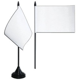 Fritze® Desk Flag Plain White Flag 4 x 6 Inches