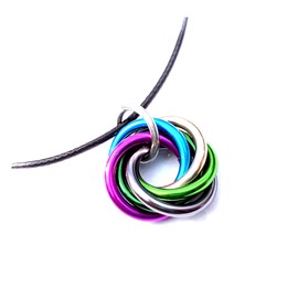 Custom Mobii Necklace (Small): Infinity Fidget Jewelry Pendant Forever Spiral Mobius Pick your own Colors